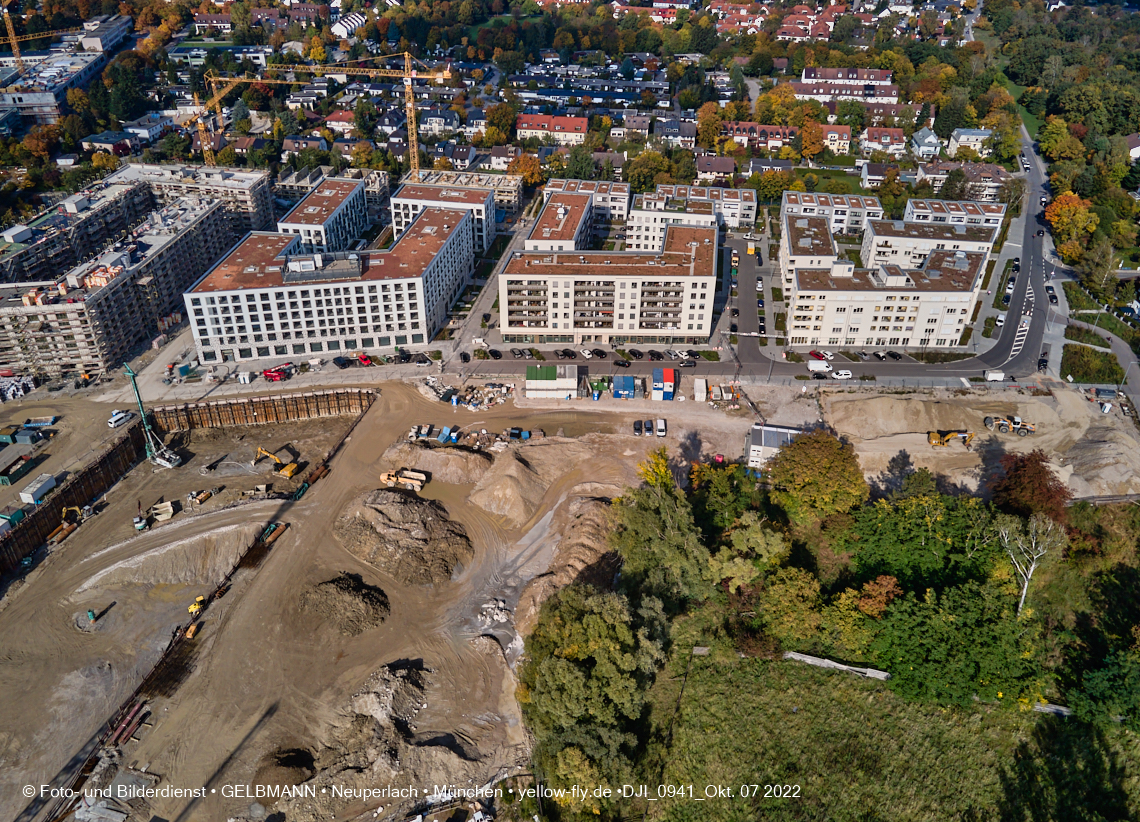 13.10.2022 - Baustelle Alexisquartier und Pandion Verde in Neuperlach